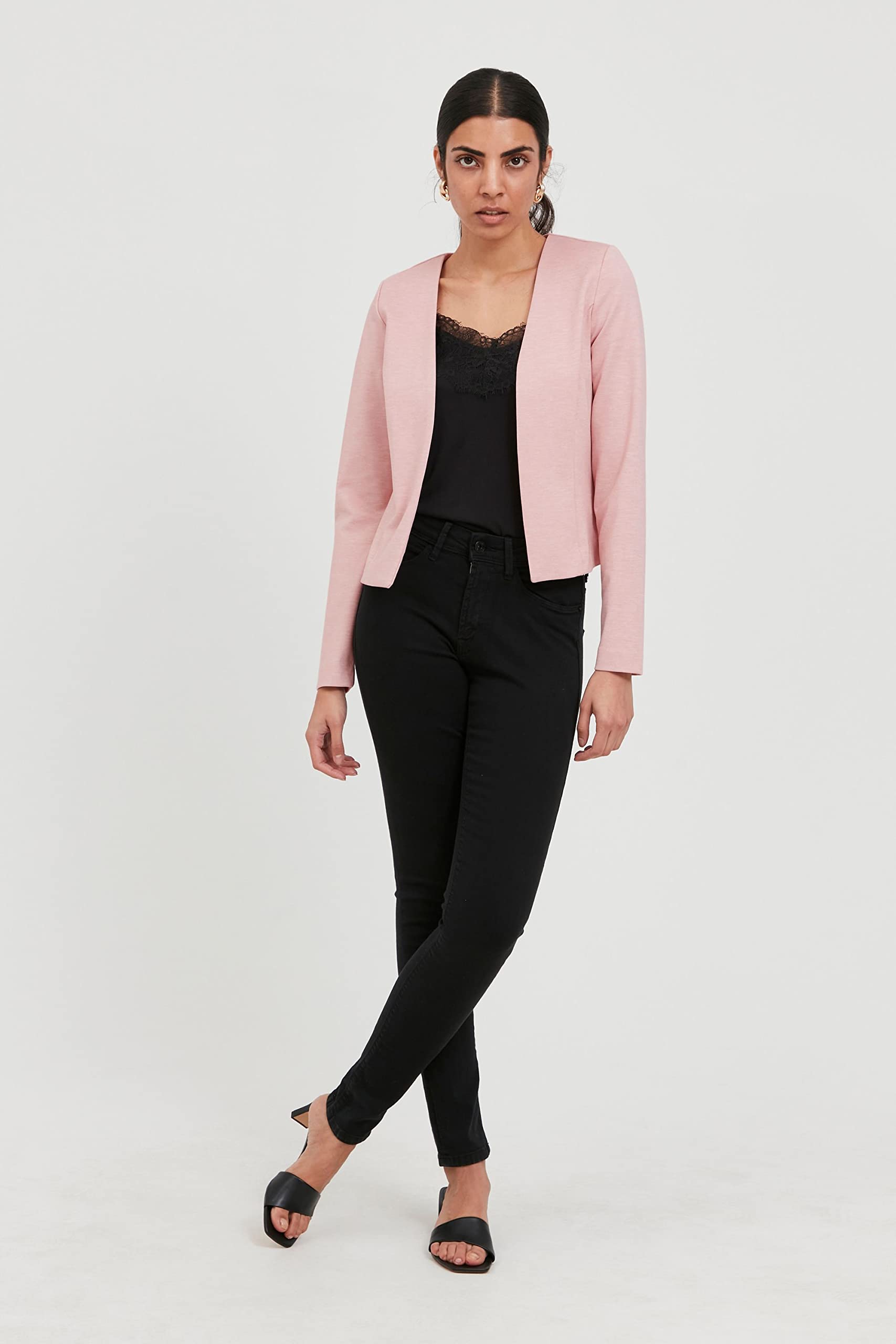 ICHI IHKATE BL Blazer Court pour Femme avec Stretch