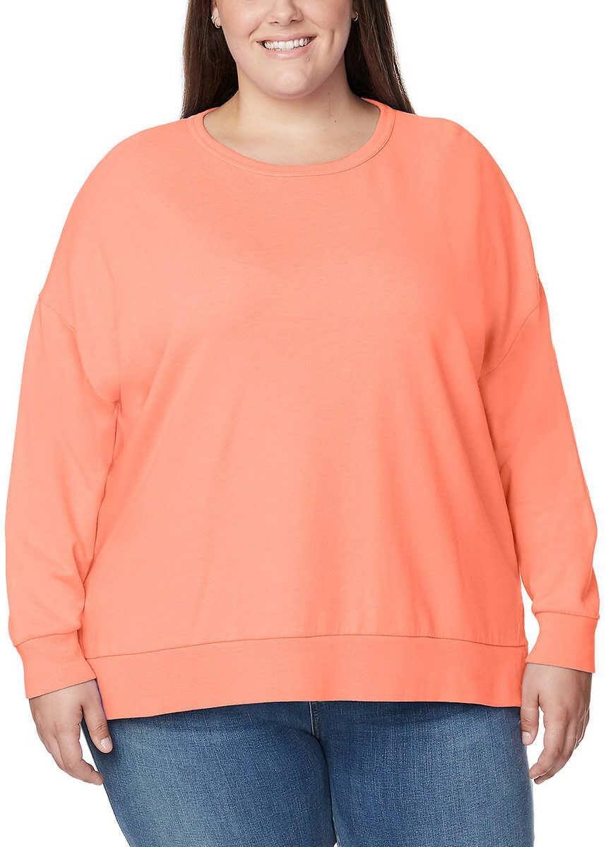 Buffalo David Bitton Women's Cotton Blend Cozy Top Crewneck Sweatshirt (US, Alpha, XX-Large, Regular, Regular, Coral Peach) - Image 5
