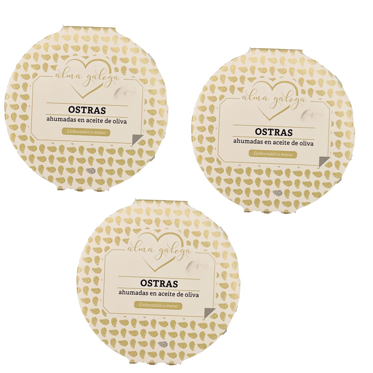 Ostras ahumadas en aceite de oliva (PACK 3 UNIDADES)