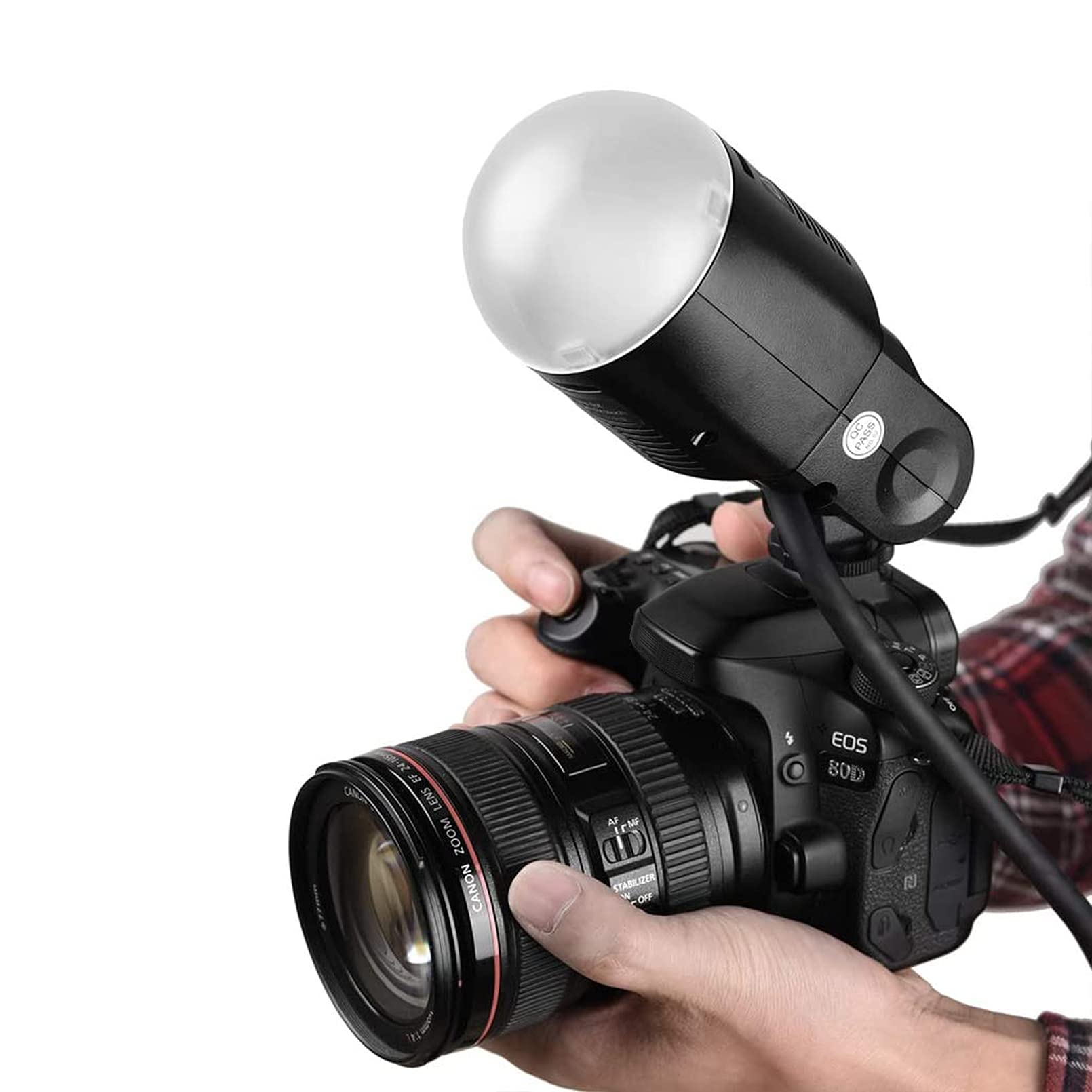 Godox AK-R11 dyfuzor kopułkowy, kompatybilny z serii Godox V1 Flash, takich jak V1-S / V1C / V1-N / V1-F, używany z okrągłą głowicą błyskową Godox H200R kompatybilna z AD200 AD200Pro