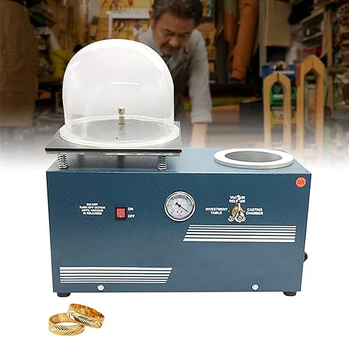 Miniatura 2 de Combinación de fundición de cera perdida de joyería de 375W Máquina de fundición combinada 2L Máquina de succión al vacío Máquina de fundición para