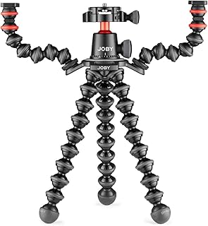 JOBY GorillaPod 3K PRO Rig for Cameras, Mirrorless, Action Cams, LED Lights, Microphones, Flexible Tripod for Photography, Content Creation, Vlogging, Live Streaming, Black