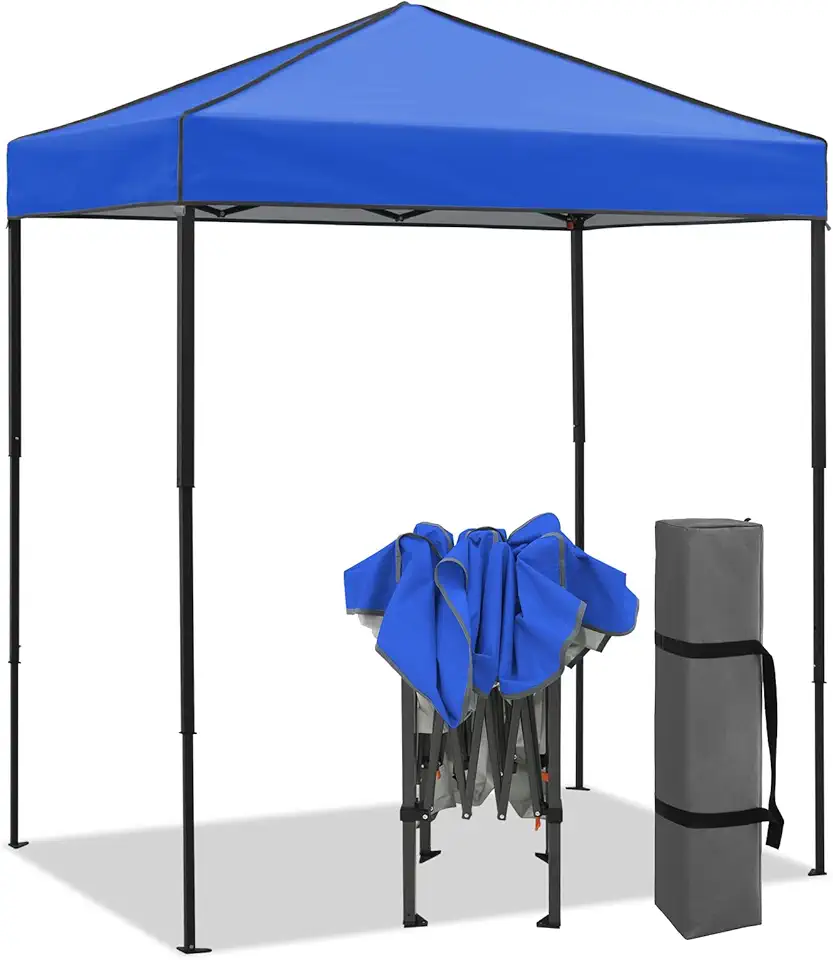 COOS BAY Barraca de dossel pop-up 15 x 10 cm, abrigo portátil leve com bolsa de transporte para praia, acampamento, pátios, azul