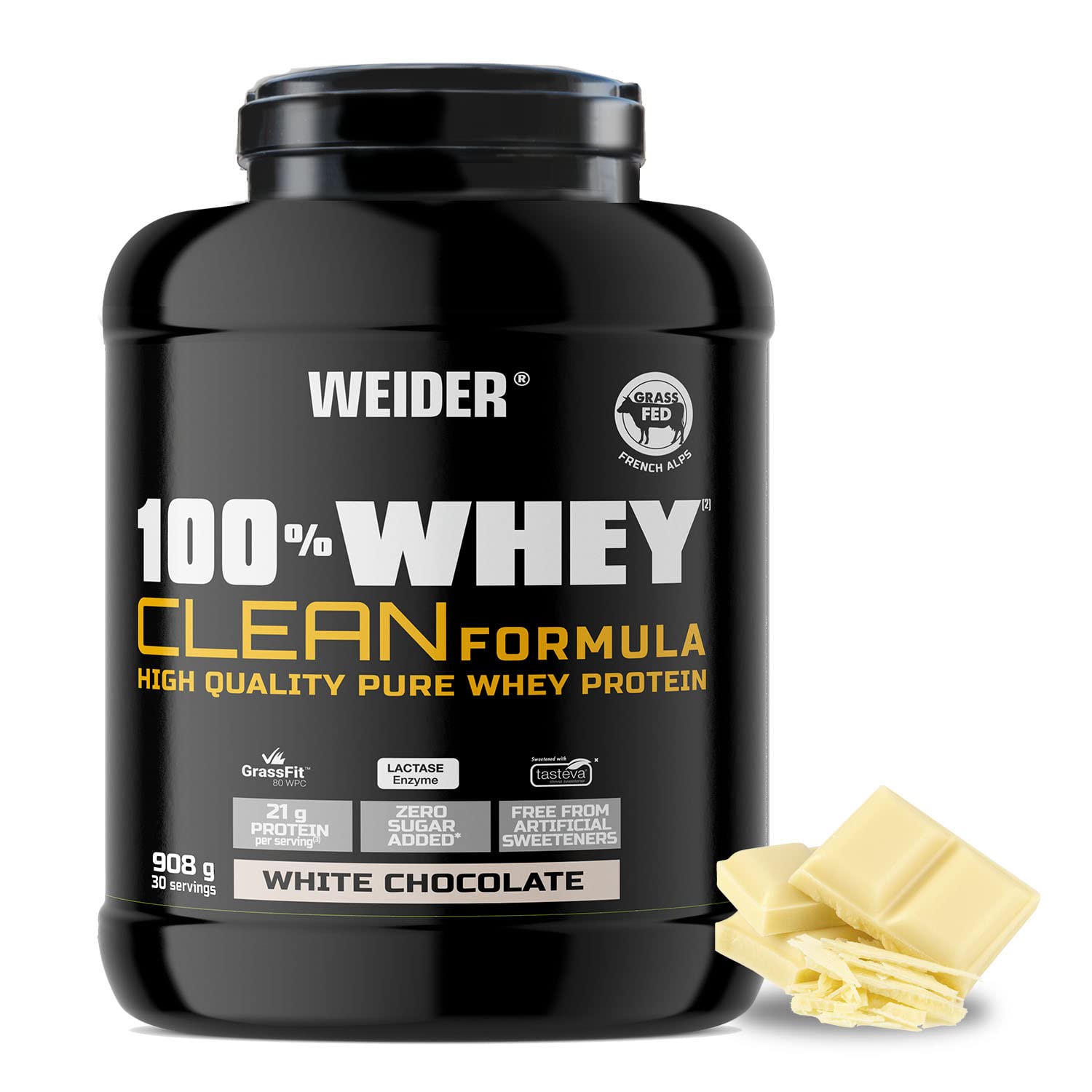 WEIDER 100% Whey Clean. White chocolate flavour, 908g