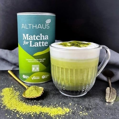 Matcha for Latte Grüntee-Mischung mit Rohrzucker, 400g, Vegan, Für 20 Portionen
