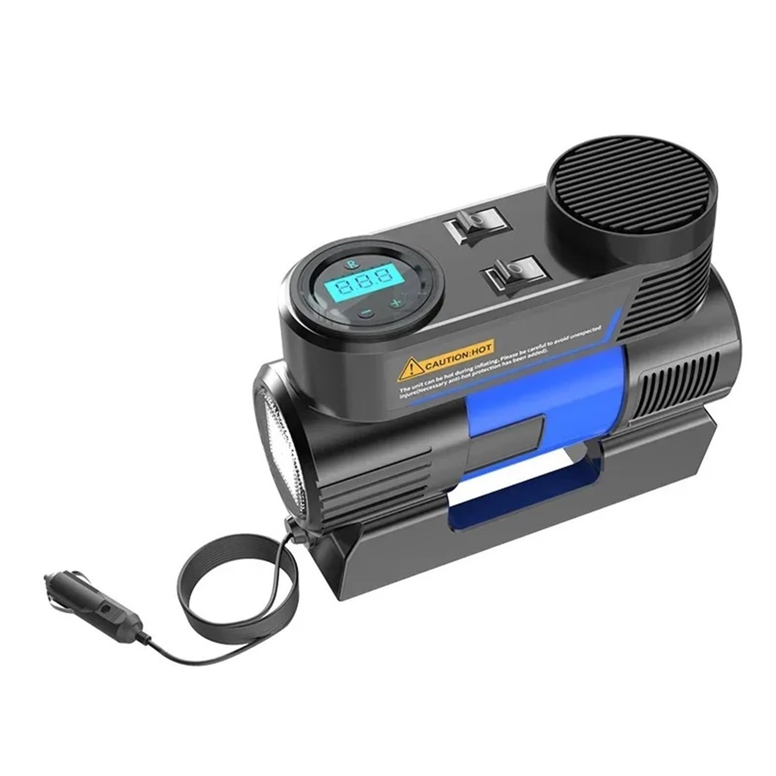 Elektryczna Pompa Powietrza Do Samochodu 12V Przenośny Cyfrowy Wyświetlacz Pompka Opon 150PSI Wtryskiwacz Sprężarka Motocykla Samochodowego Natychmiastowa Inflacja(Small Digital Style)