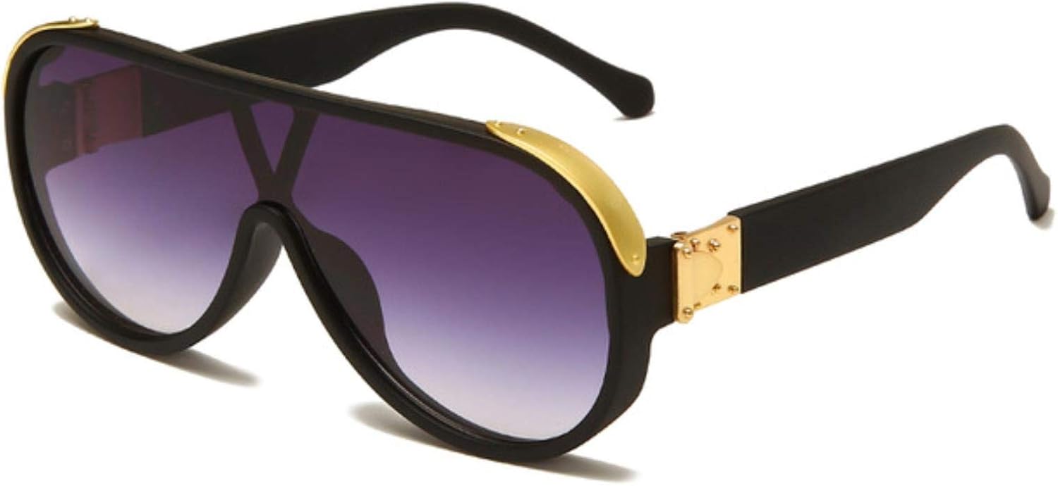 UKKD Große Ovale Sonnenbrille Frauen Vintage Übergroße Sonnenbrille