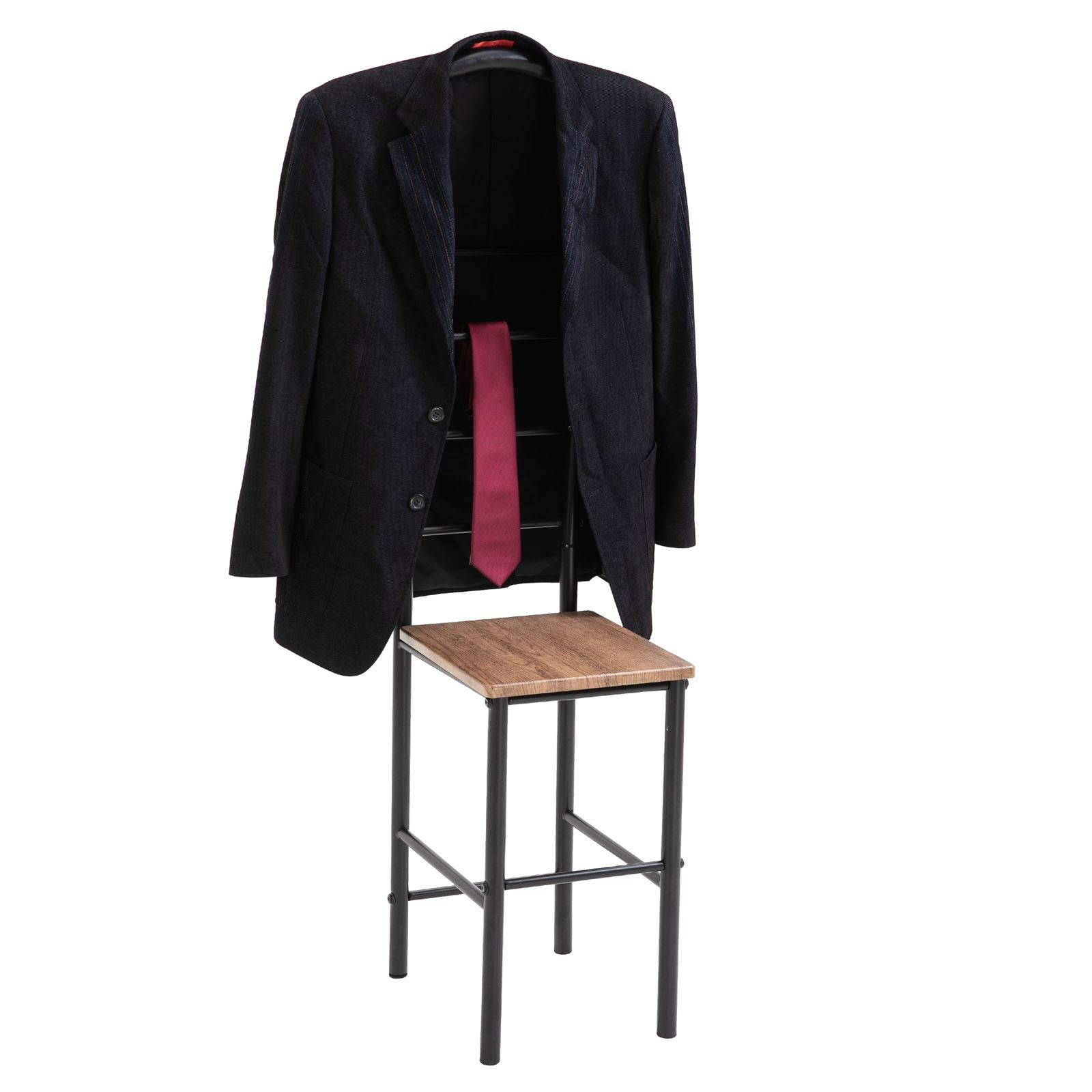 Dressboy voor heren en dames - Kledinghanger met metalen frame in zwart voor een