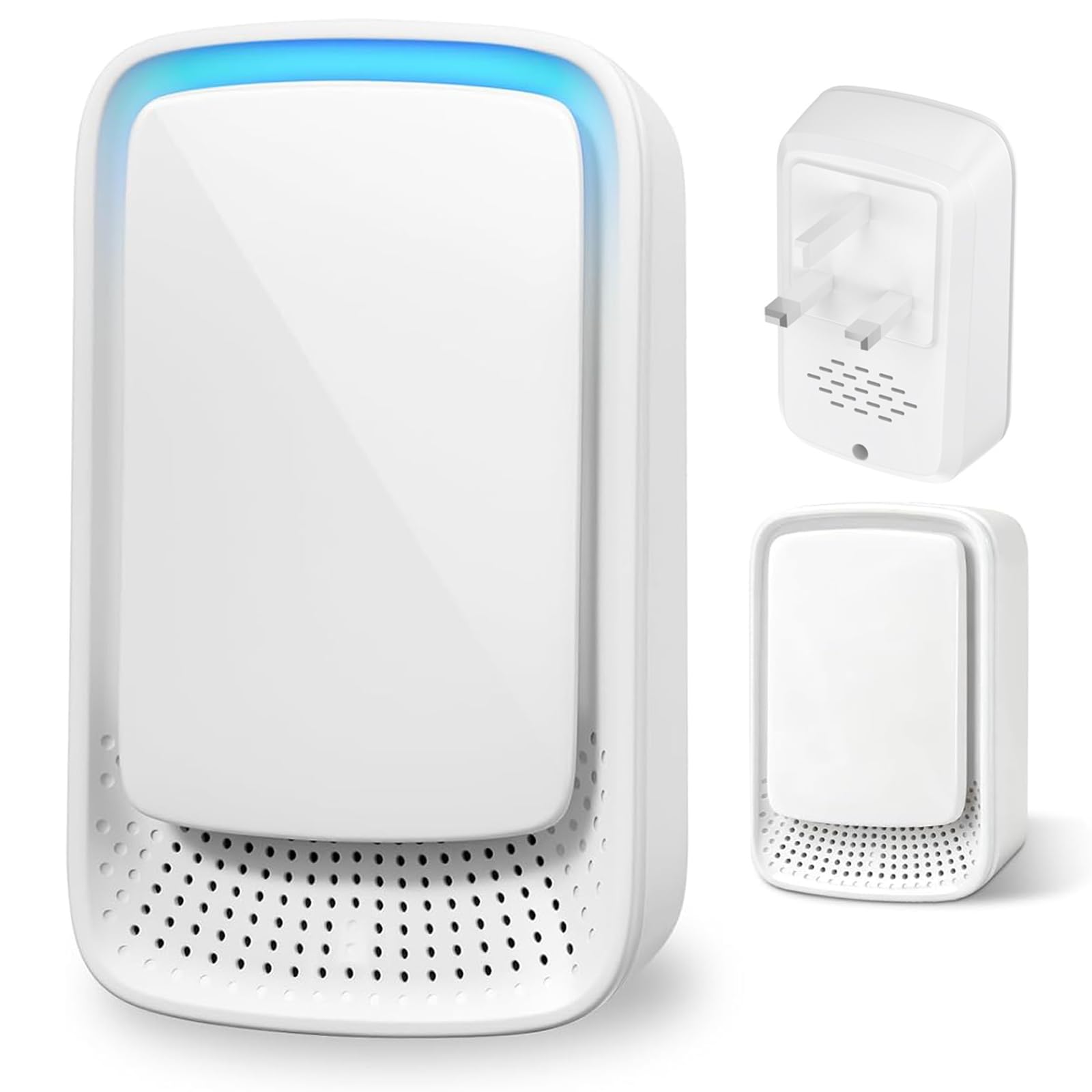 Mini Plug-In Air Purifier for Bedroom Home, 2-Pack Ionic Air Purifier for Pets/Smokers/Small Spaces, Effectively Removes Odours, Cooking & Dust - Quiet, No Filter & Easy to Use