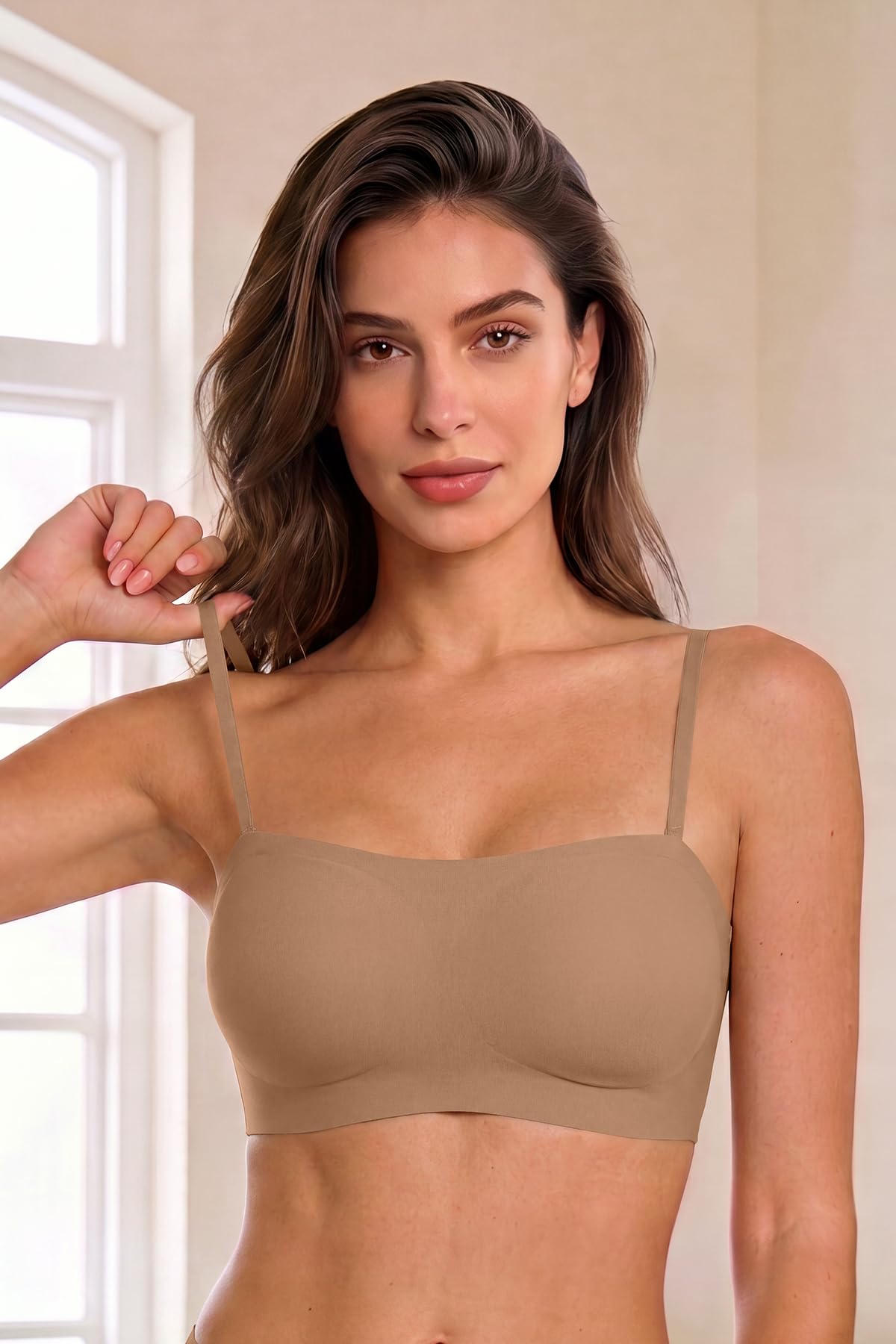 SHEKINI Reggiseno da donna senza spalline multiway Jelly Bra senza ferretto a fascia