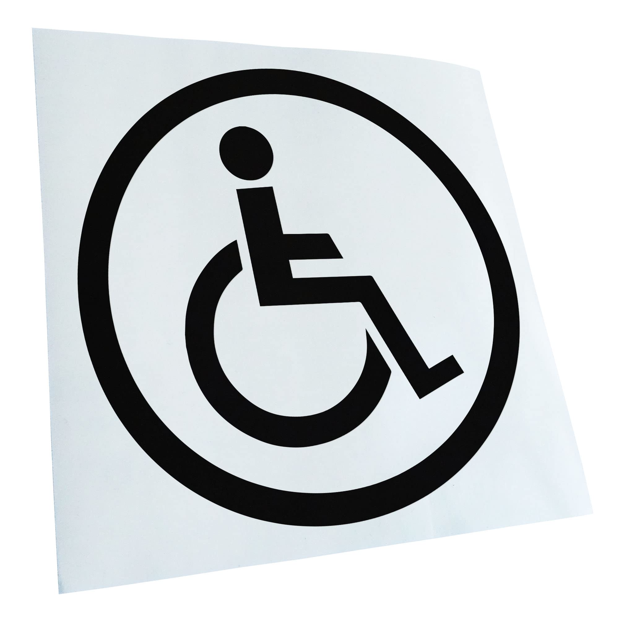 Kiwistar - Car Sticker - Black - 50 x 50 cm Wheelchair User with Frame - Rear Window Car Sticker Weatherproof for Car Truck Moped Truck - Sticker Exterior Self-Adhesive Tuning Accessories for Windows