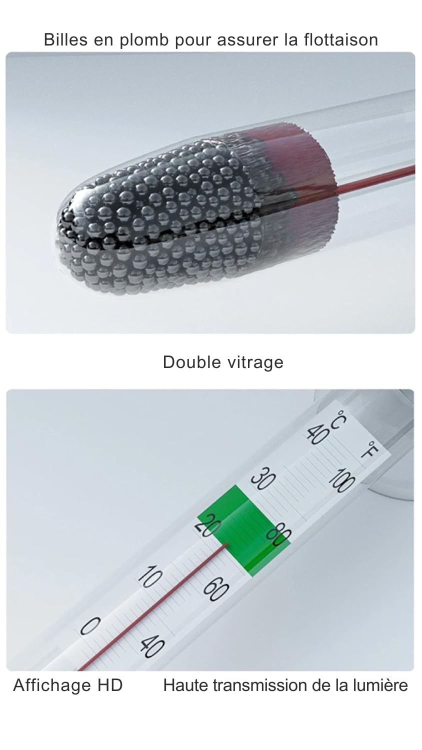 Thermomètre Flottant pour Aquarium - Précision et Facilité d'Utilisation pour un Environnement Aquatique Optimal