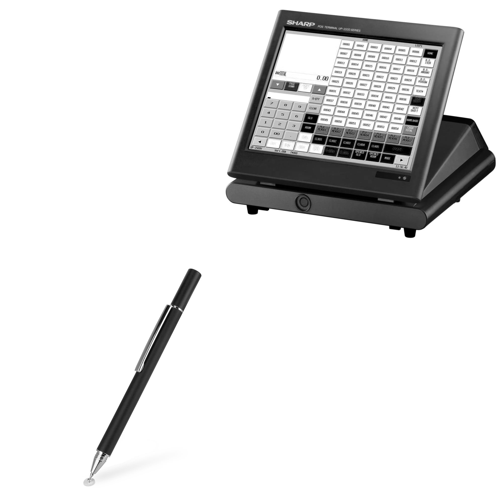 BoxWave Stylus Pen Compatible with Sharp UP-3500 (12.1 in) - FineTouch Capacitive Stylus, Super Precise Stylus Pen - Jet Black