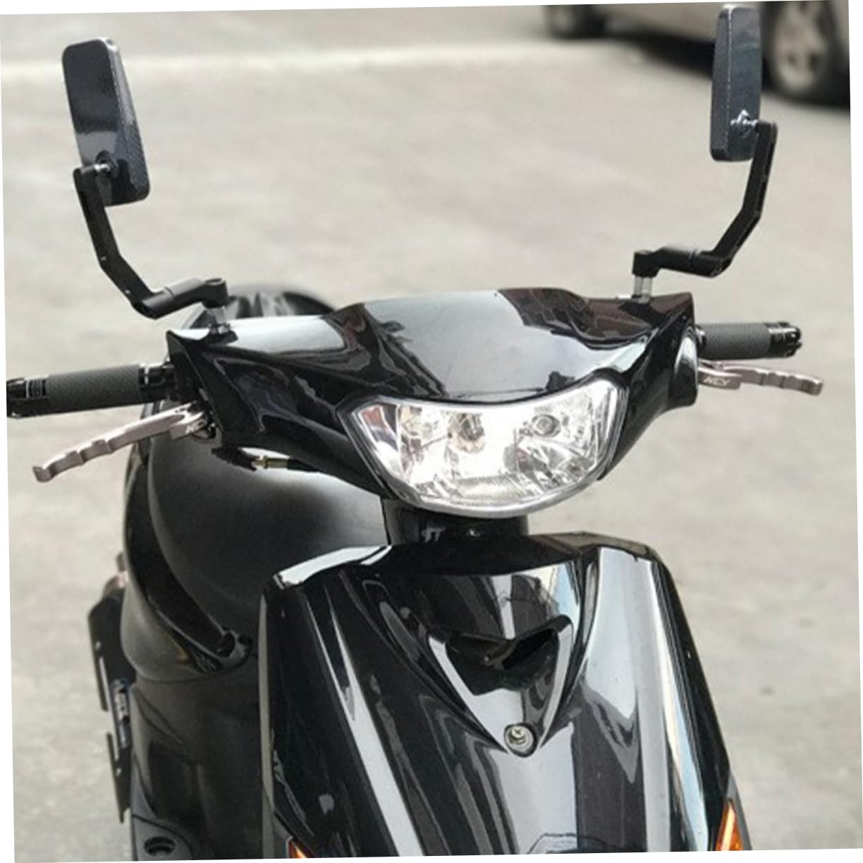 Specchietto Retrovisore Moto Nero in Lega di Alluminio
