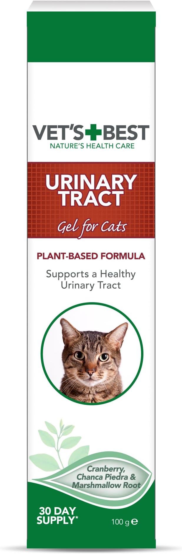Vet's Best Feline Urinary Tract Support Cat Supplement Gel Supports Healthy Urinary Tract, 100 g