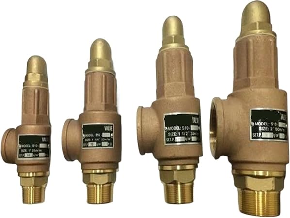 S10 Brass Safety Valve Steam Adjustable Pressure for Pressure Tank ...