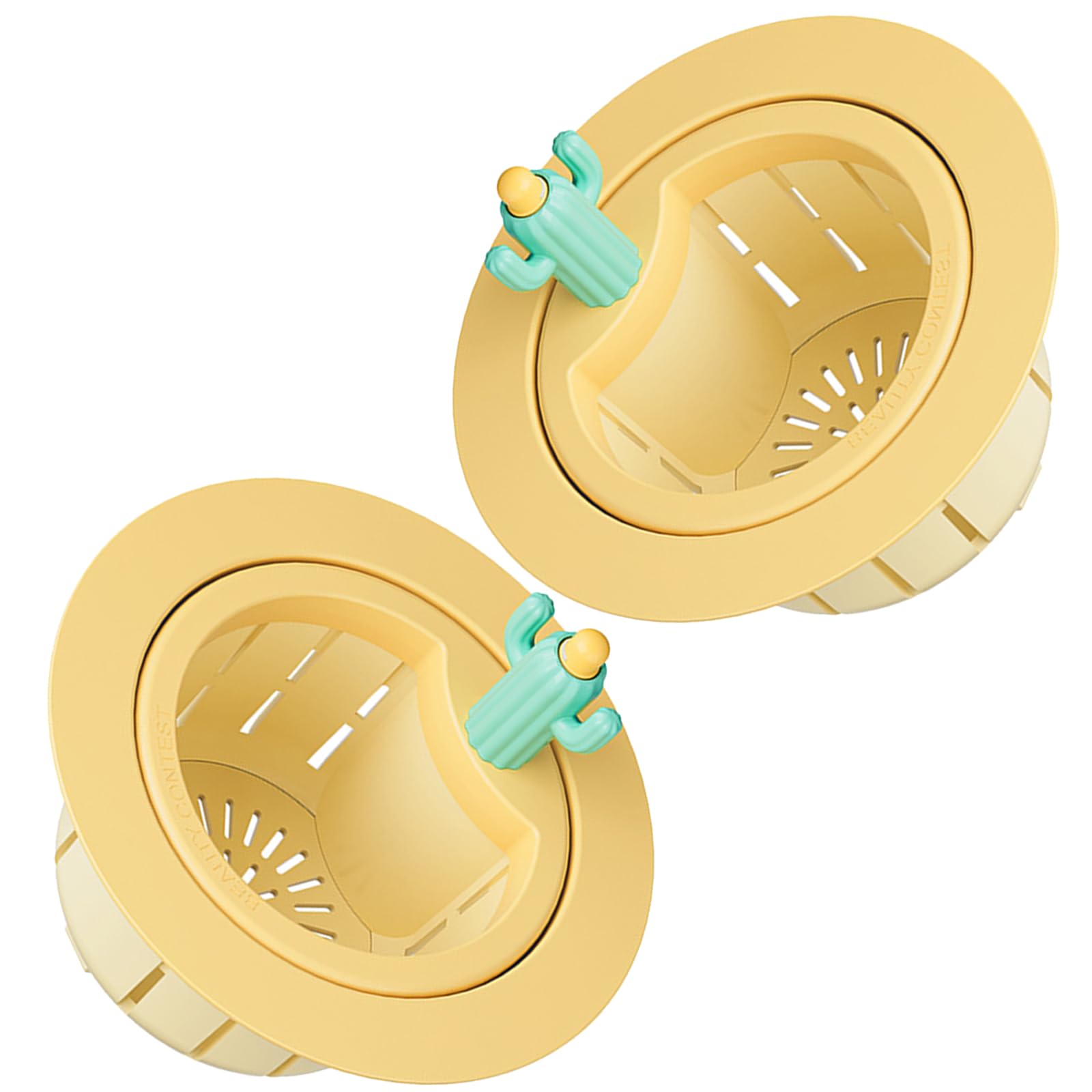 2Pcs Cactus Sink Strainer, Kitchen Draining Basket Food Waste Catcher, Press Release Filter Basket Sink Draining Filter