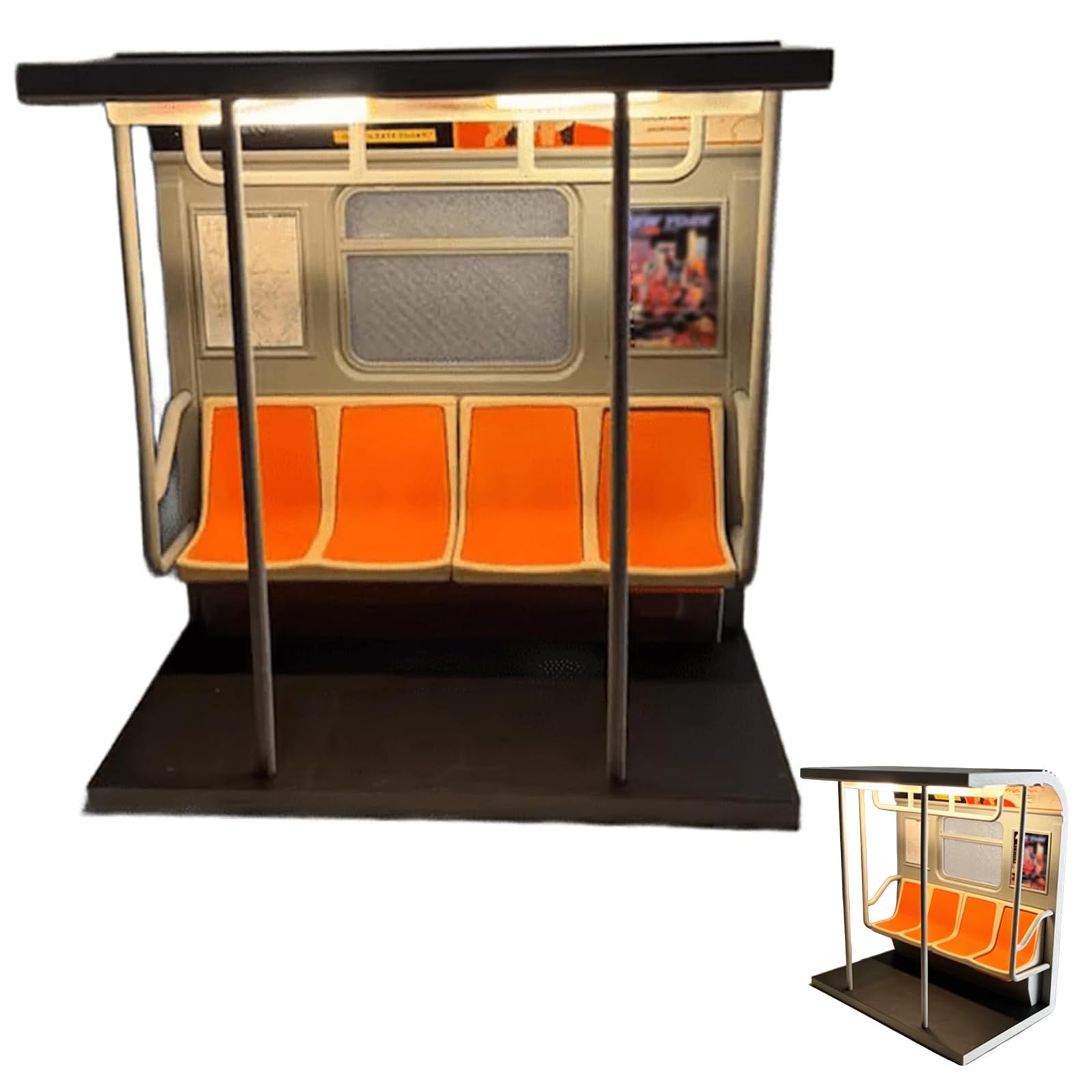 New York Subway Train Lamp, 3D Printed Retro NYC Metro Car L