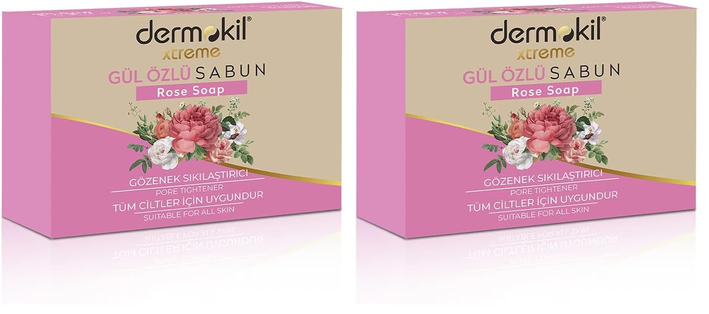 DERMOKİL Gül Özlü Katı Doğal Sabun 100 gr. 2li paket
