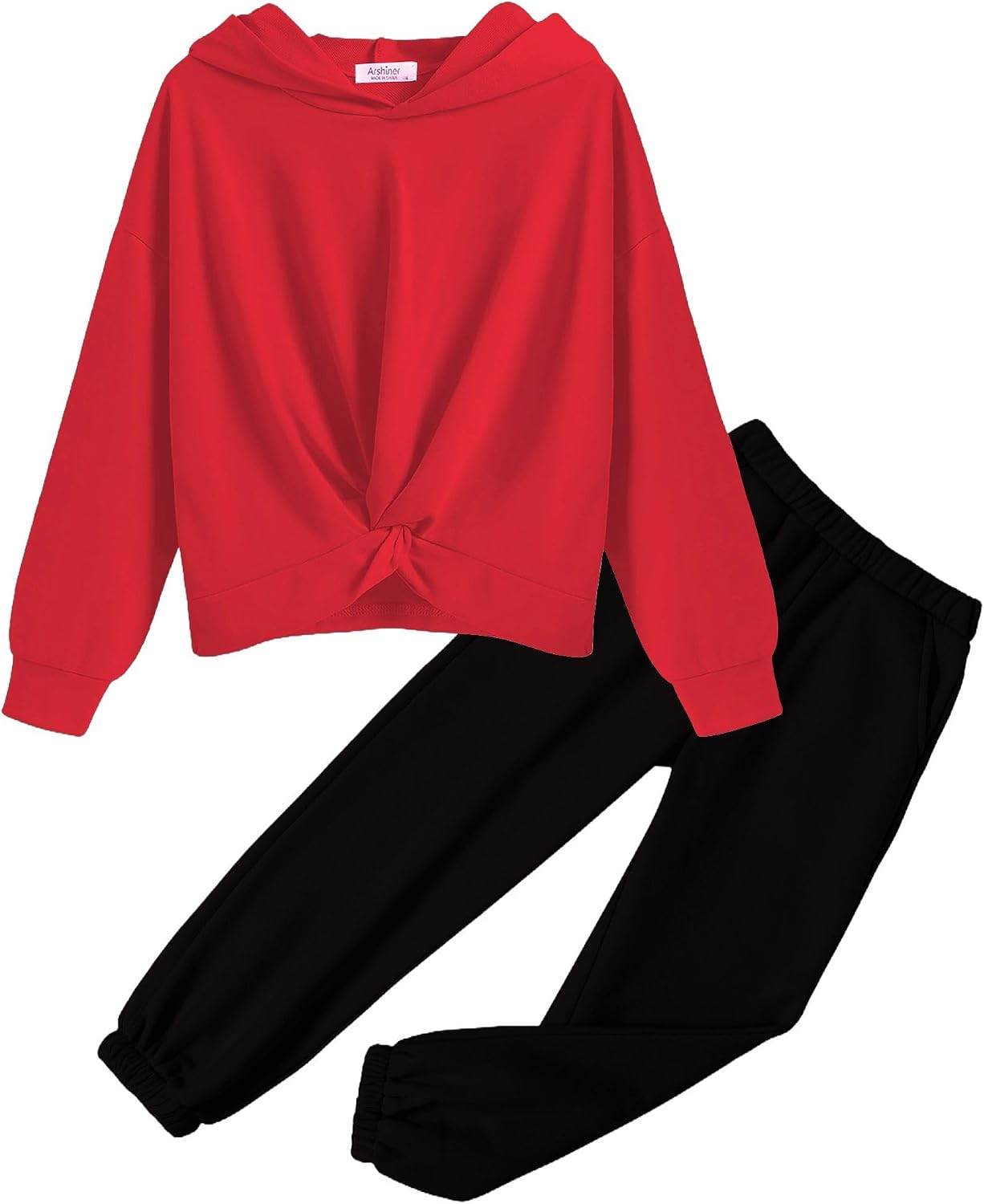 Arshiner Girl’s 2 Piece Outfits Tie-dye Twist Front Pullover Hooded Sweatsuits Sweatshirt and Sweatpants Clothing Set Arshiner Girl’s 2 Piece Outfits Tie-dye Twist Front Pullover Hooded Sweatsuits Sweatshirt and Sweatpants Clothing Set