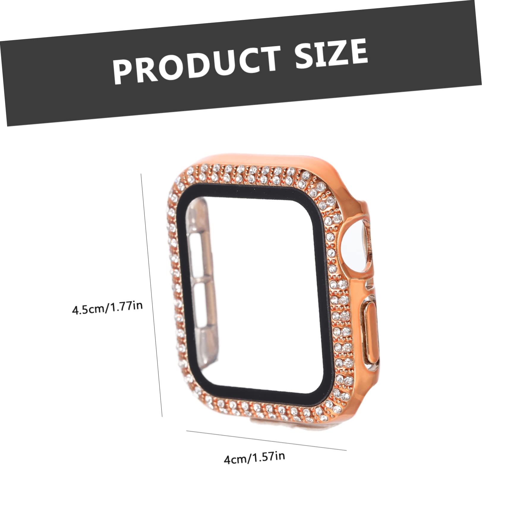 Mikikit 15stücke Schutzcover Für Smartwatch Teiliges Mit Funkelndem Design Kratzfest Aus Pc-Material Kompatibel Mit Rosé Und Roségold Praktischer Schutz Für Ihre Uhr