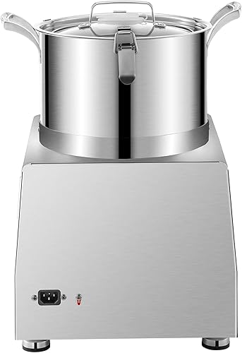 Miniatura 9 de VBENLEM Procesador de alimentos comercial de 110 V, capacidad de 5 litros, cortador eléctrico de alimentos de acero inoxidable de 1400 rpm, perfecto