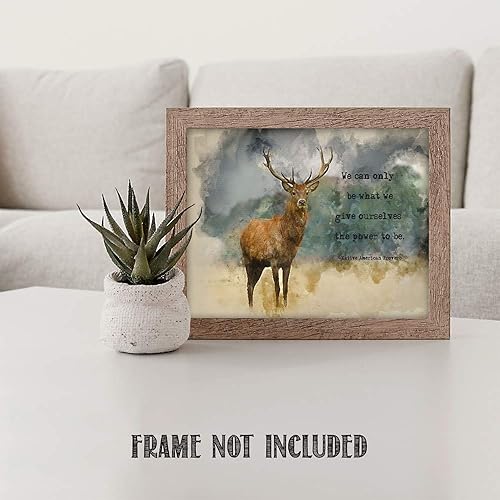 Miniatura 3 de TJ Originals Solo podemos ser lo que nos damos a nosotros mismos el poder de ser. Proverbio nativo americano. Decoración de arte de pared con