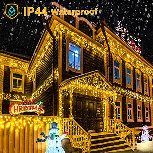 Nielfoi BG-CL3M3-306L01 Warm White Christmas Lights Outdoor, 66Ft 640 Led Icicle Lights thumb #5