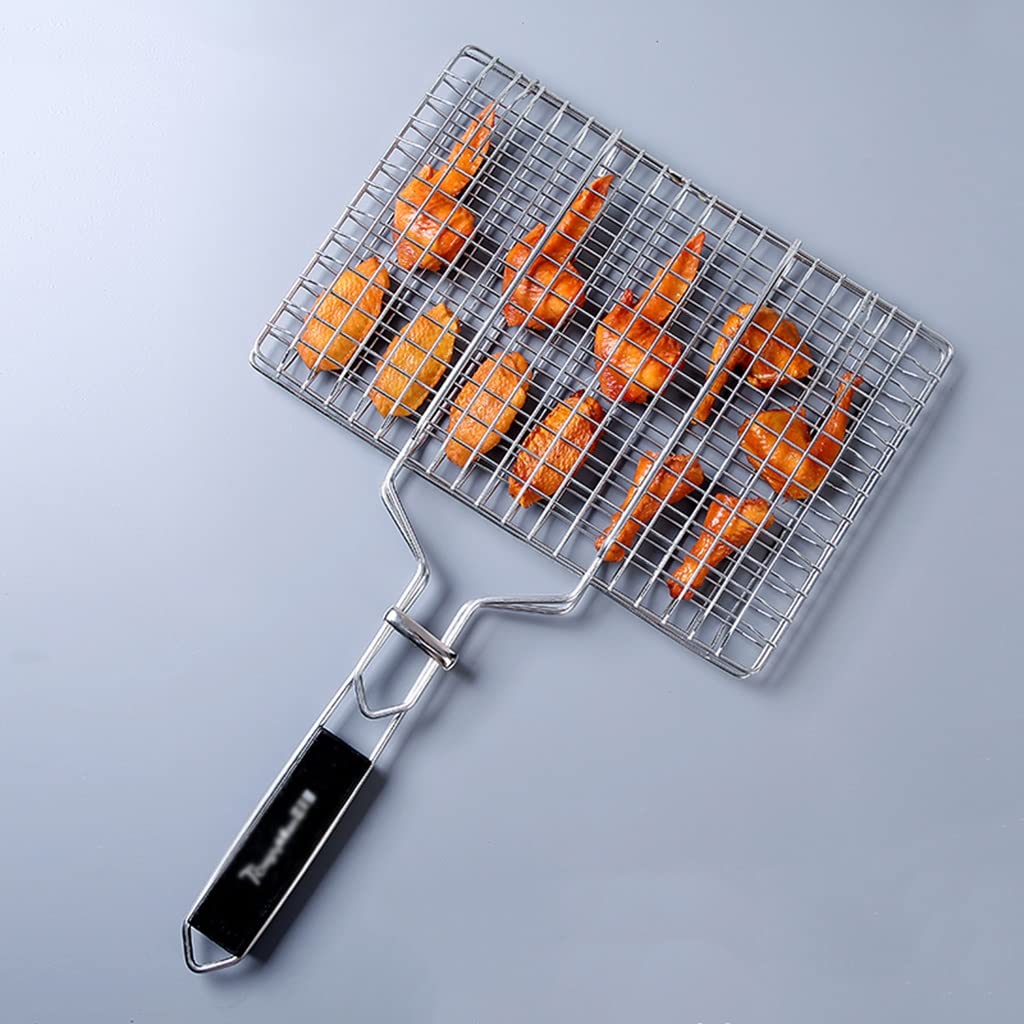 BESPORTBLE Fisch Grillkorb 2er Set – Edelstahl Grillgitter Mit Abnehmbarem Holzgriff, Zusammenklappbar, Antihaft, Ideal Für BBQ, Fisch, Fleisch, Garnelen & Gemüse BESPORTBLE Fisch Grillkorb 2er Set – Edelstahl Grillgitter Mit Abnehmbarem Holzgriff, Zusammenklappbar, Antihaft, Ideal Für BBQ, Fisch, Fleisch, Garnelen & Gemüse