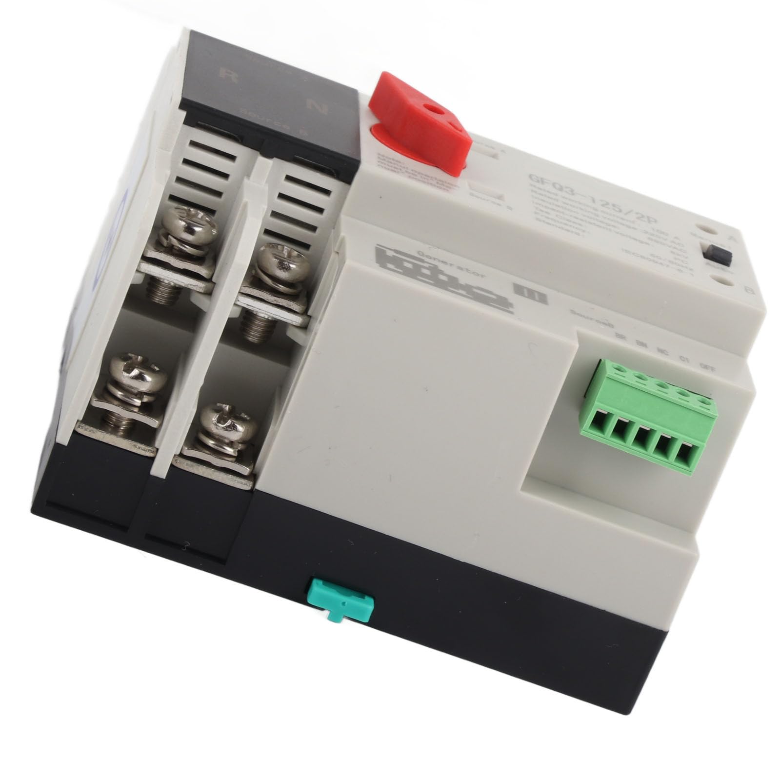 FTVOGUE Interruttore di Trasferimento Automatico WiFi, 2P 100A, Doppia Alimentazione 110V, Controllo Generatore con Relè, Grado PC, Frequenza 50/60 Hz