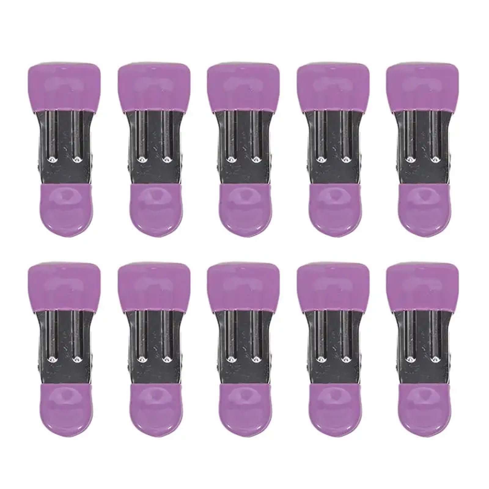 50pcs Stainless Steel Clothespins Laundry Clothes Pegs With Hook Pants Hanger Portable Hanging Clips Closet Organizer Stainless Steel Clothes Peg(Purple)