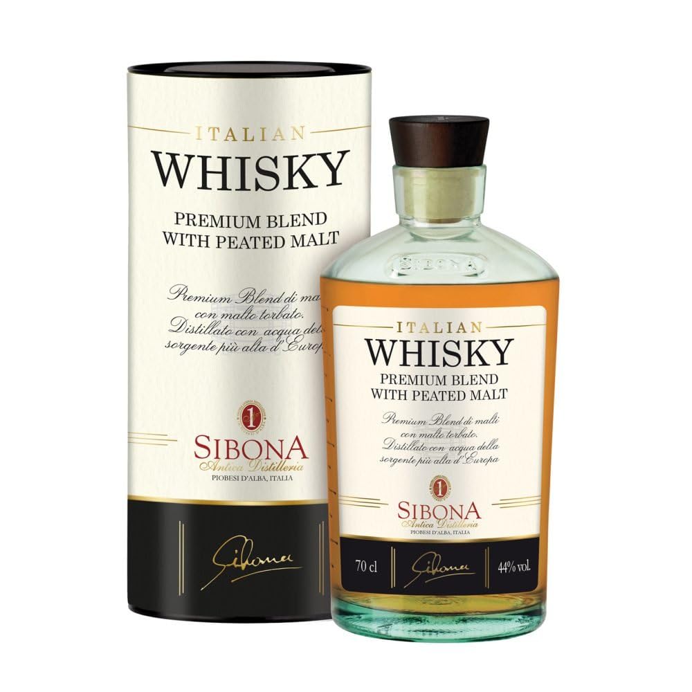 Italian Whisky Sibona Premium blend with peated malt cl70