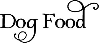 Minglewood Trading Dog Food Label Black Vinyl Decal Sticker Canine Puppy...