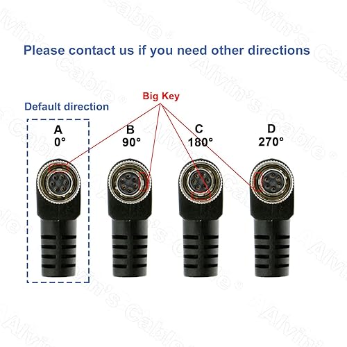 Miniatura 5 de Alvin's Cables Cable estroboscópico PWS de disparador para cámara TIS GigE Hirose ángulo recto 6 pines a cable de extremo abierto para Basler