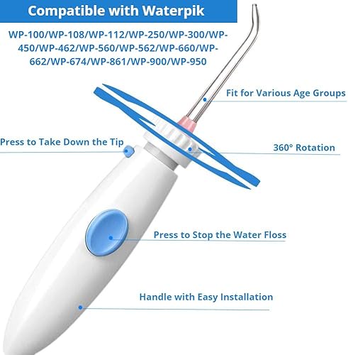 Miniatura 3 de Replacement Hose and Handle Parts for Waterpik, Waterpik Replacement Parts - Waterpik Water Flosser WP-100 WP-300 WP-660 WP-900 Series Oral Hygiene