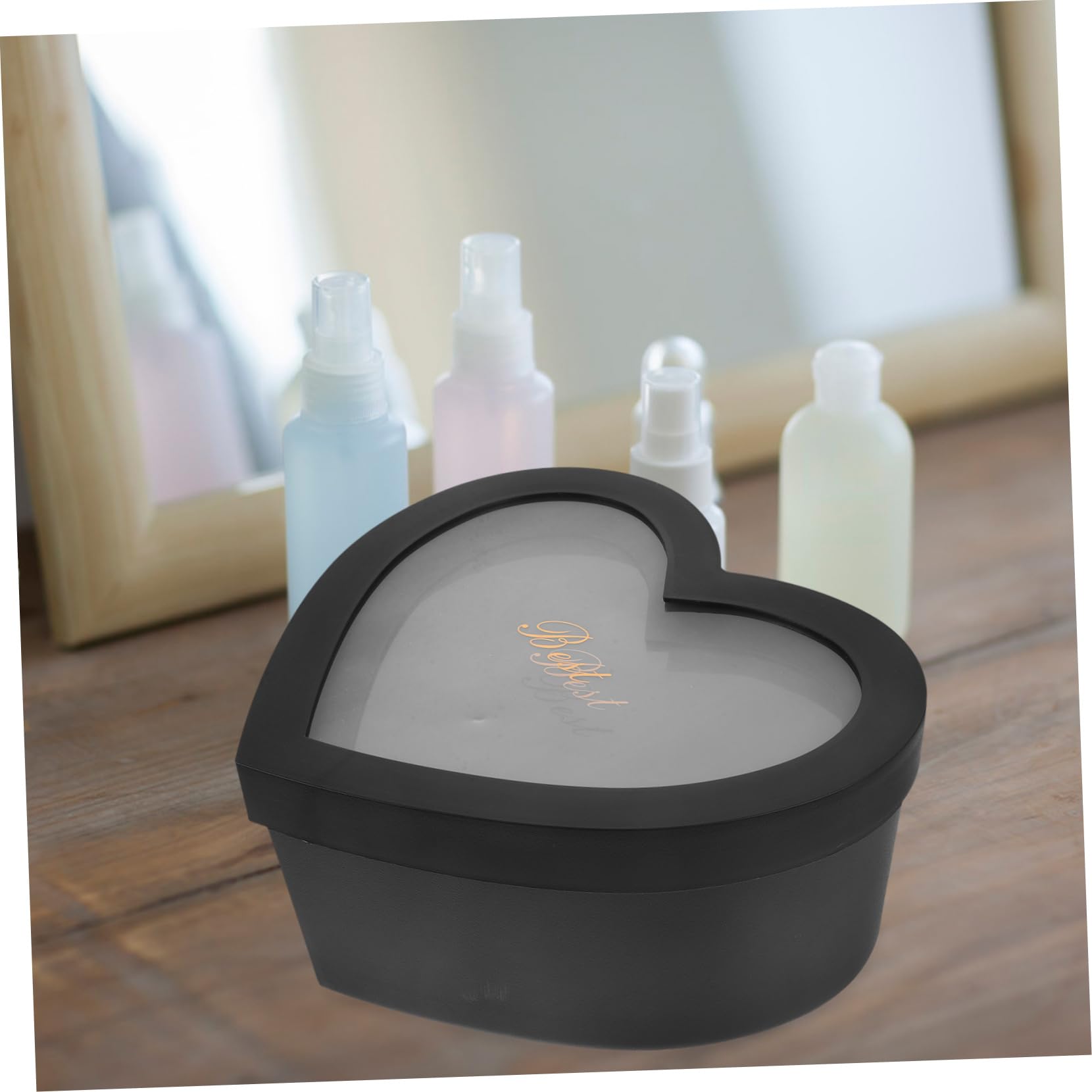 2pezzi Scatola per Fiori Forma di Cuore Scatola Regalo per Conservare i Fiori Finestra Trasparente Design Elegante Base Stabile