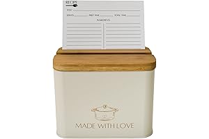 Recipe Box with Cards and Holder: Organized and Stylish Kitchen Essential