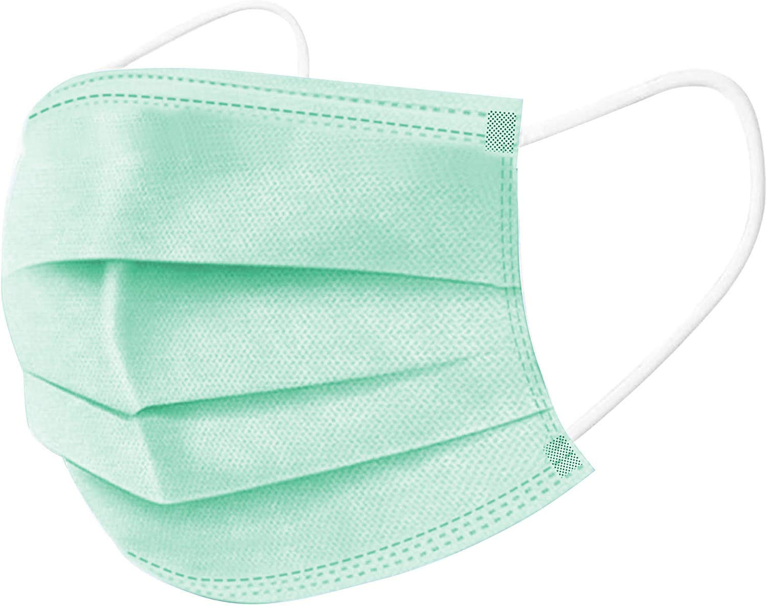 WELLSTAR� 3 Ply Disposable Face Masks Export Quality Non Woven Fabric Mask With 4 Layer Protection and Comfortable Nose Clip Green Pack of 25-image-39