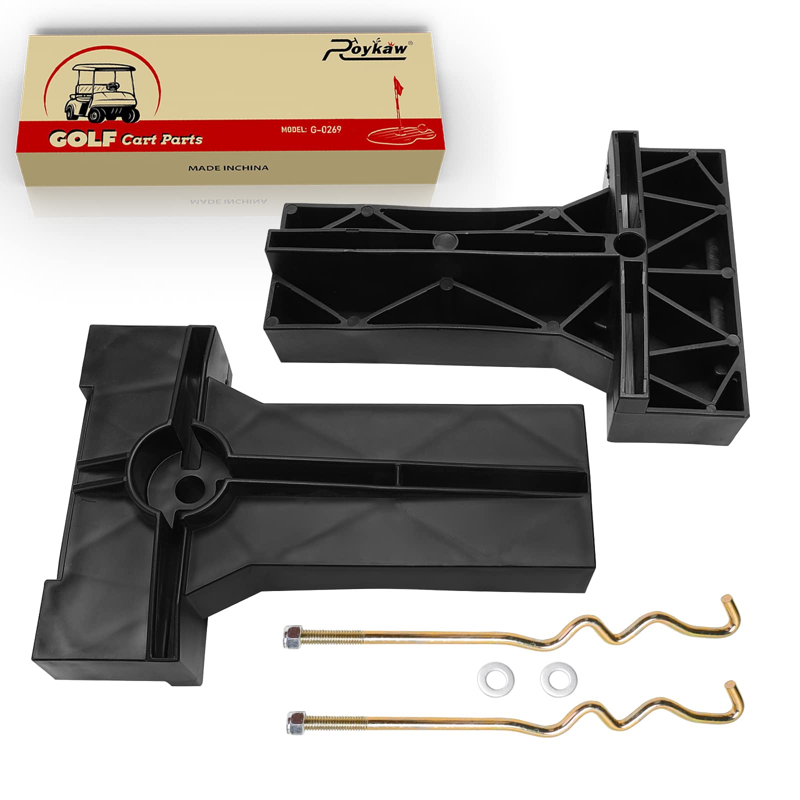 Support de batterie pour chariot de golf avec kit de tiges Roykaw - 8