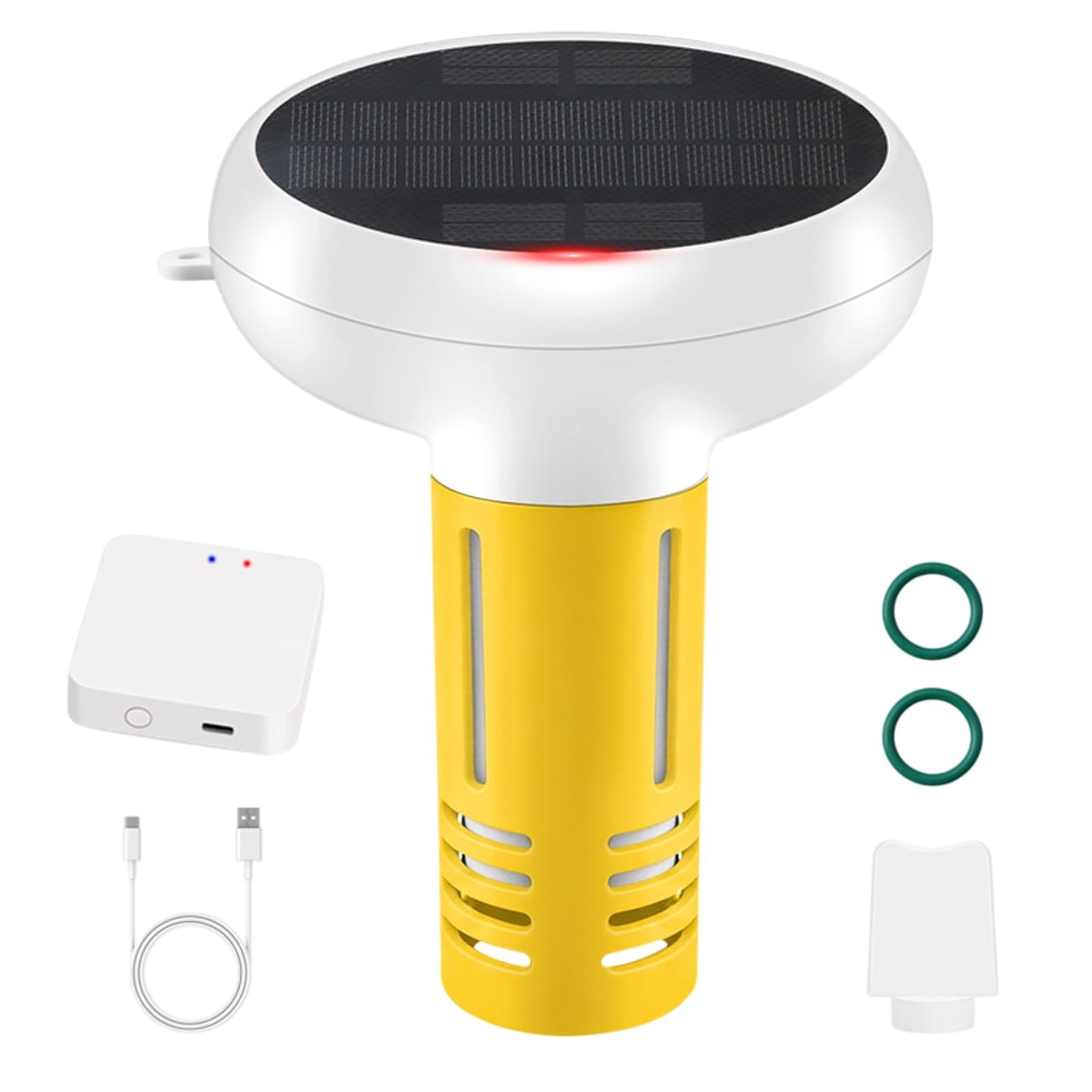 Thermomètre de piscine flottant 7 en 1 à énergie solaire pour moniteur de qualité de l'eau Tuya, pH de piscine, salinité, CL, PH, sel, ORP, conductivité électrique, moniteur de température, testeur