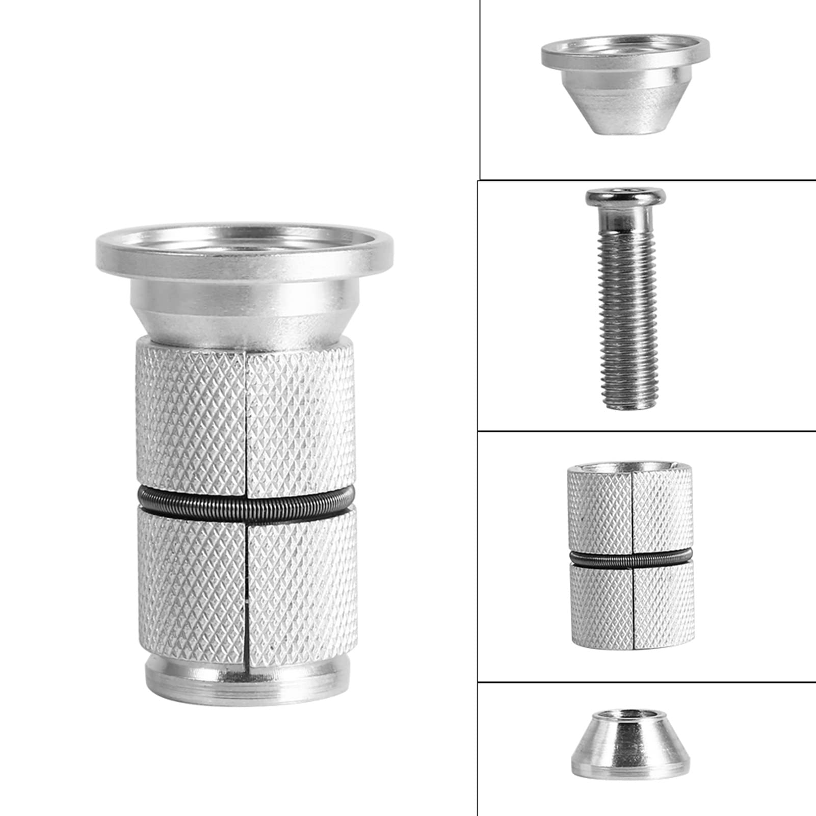 Health Gear Headset, Headset Scooter, 28.6mm Expander Plug and Top, Stainless Steel Carbon Steerer Compression Plug, Expansion Bolt with Knurled and Heat Treatment