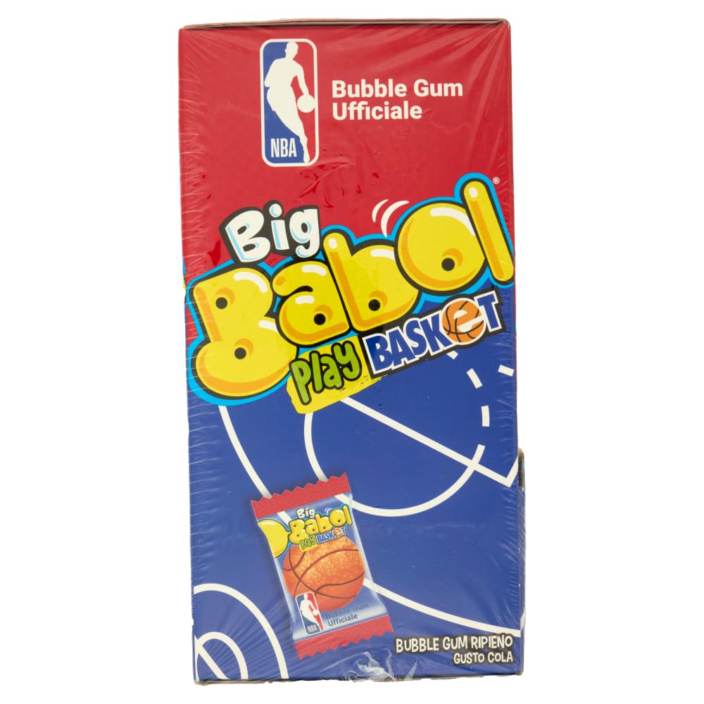 Big Babol Play Basket, Chewing Gum morbido, Gusto Cola, senza Glutine, Confezione da 200 Gomme da Masticare Monoporzione, Incartate Singolarmente da Condividere, per Feste e Compleanni Bambini