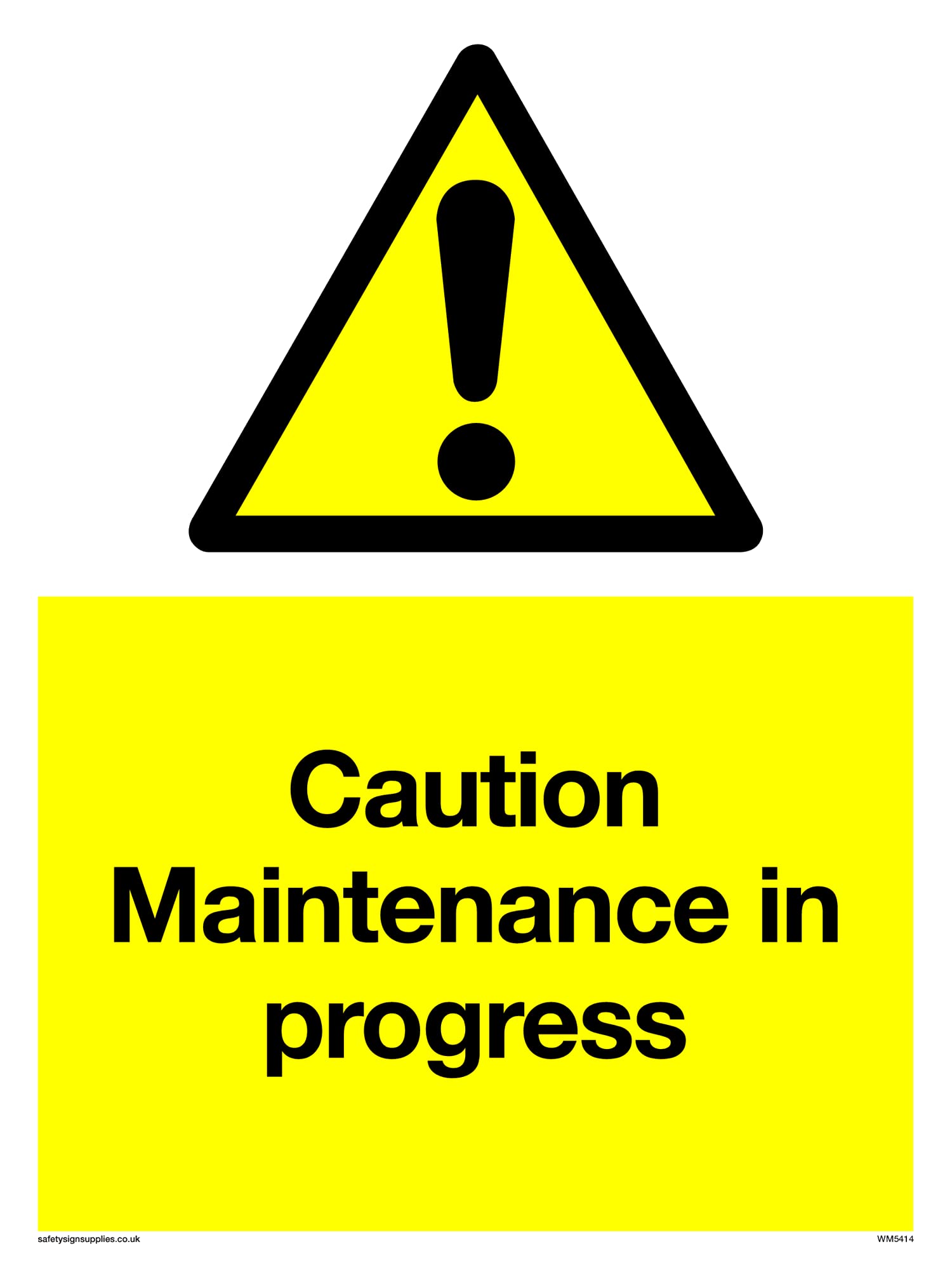 Pack of five - Caution Maintenance In Progress Sign - 150x200mm - A5P