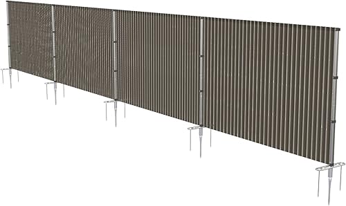 Miniatura 6 de Coarbor Panel de valla de privacidad extraíble para exteriores, para piscinas, perros, valla de pollo con clavos, postes de verduras, jardín, patio,