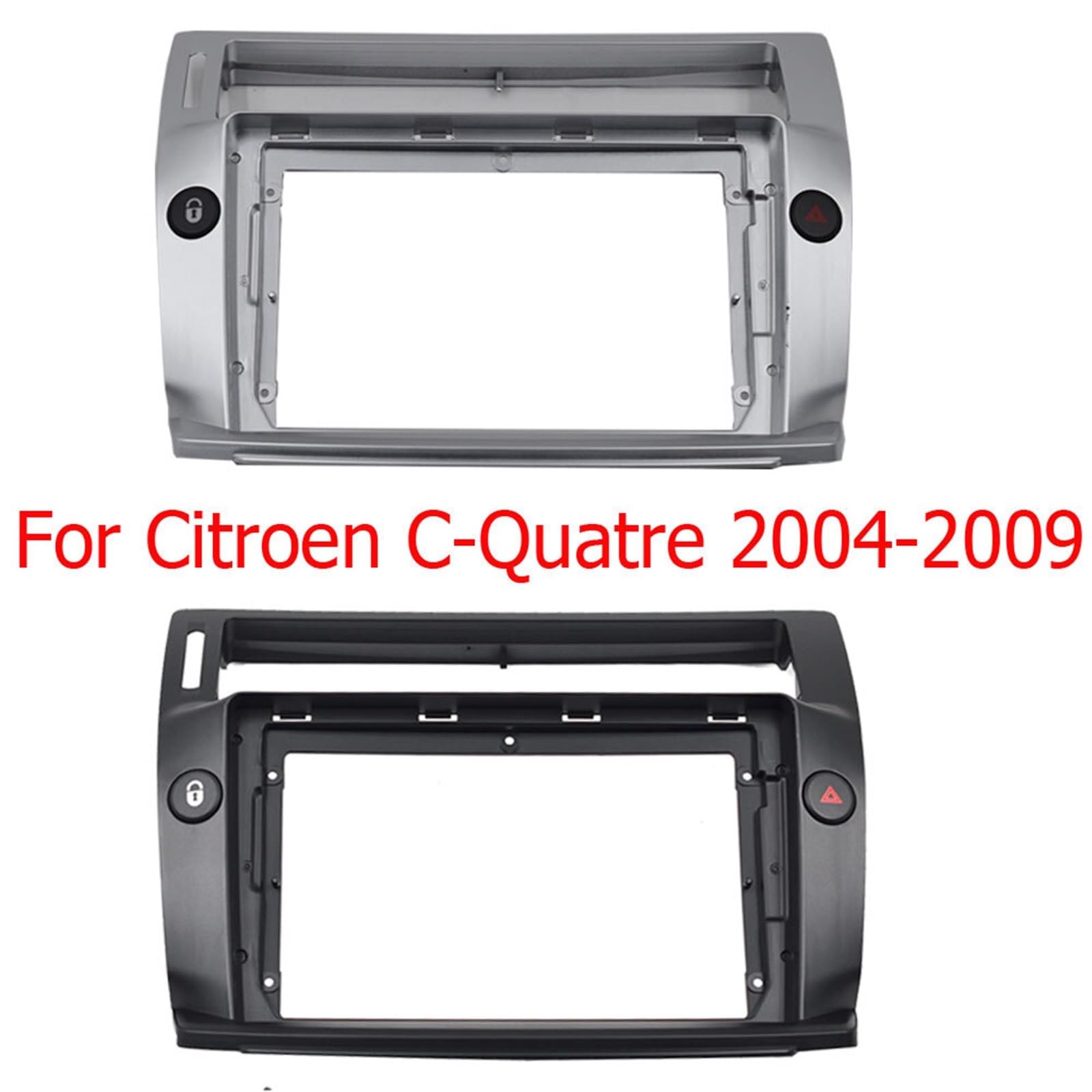 Samochodowe ramki montażowe Pasuje do Citroena C4 Quatre 9 cali 2 Din Radio samochodowe Stereo Audio Płyta czołowa Rama Panel odtwarzacza Zestaw montażowy na desce rozdzielczej