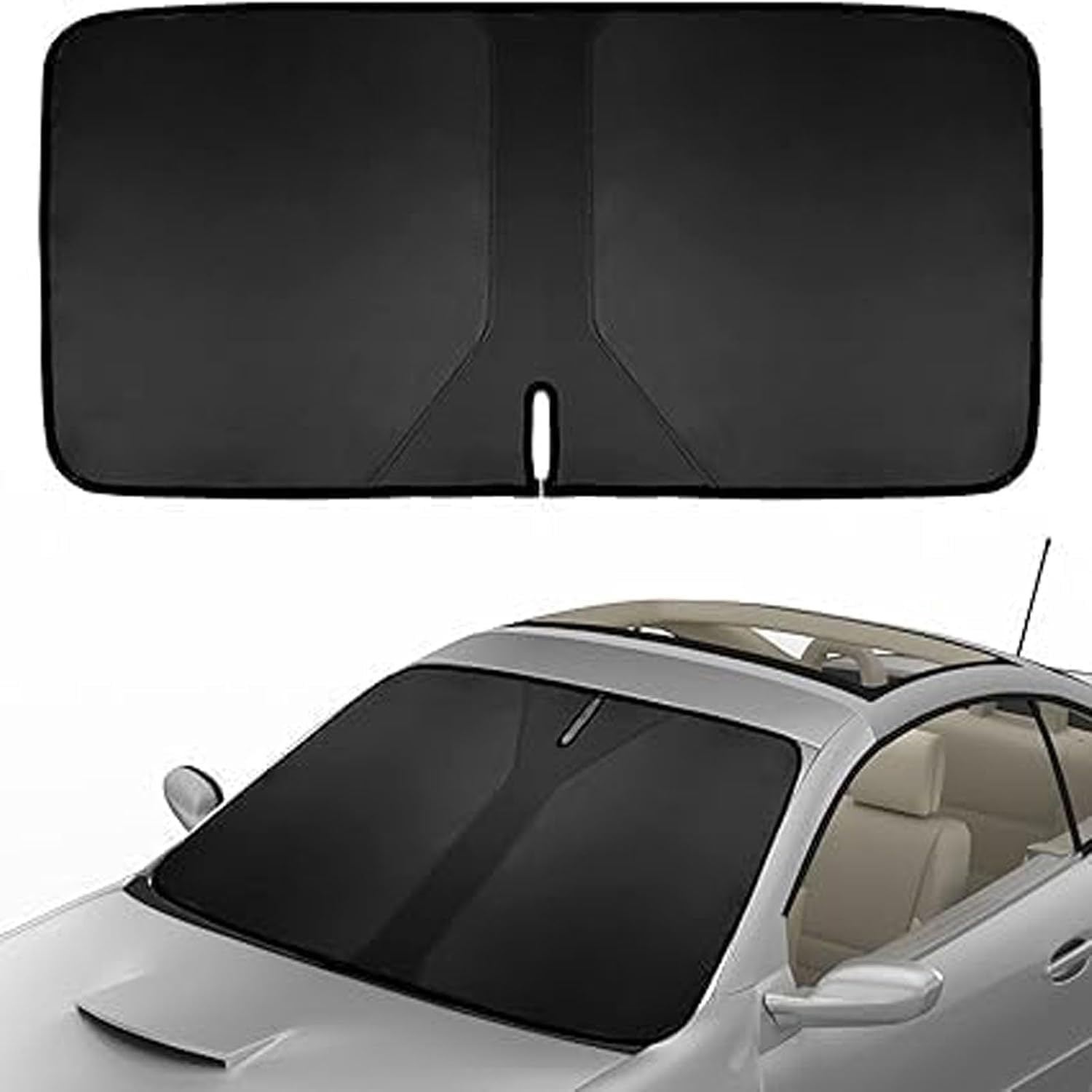 PANXUC Car Windscreen Sun Shade for Peugeot 307 307 CC 307 SW 308 308 CC 308 SW, Windshield Sunshade Foldable Sun Shade Visor Cover Reflective UV Dust Protector