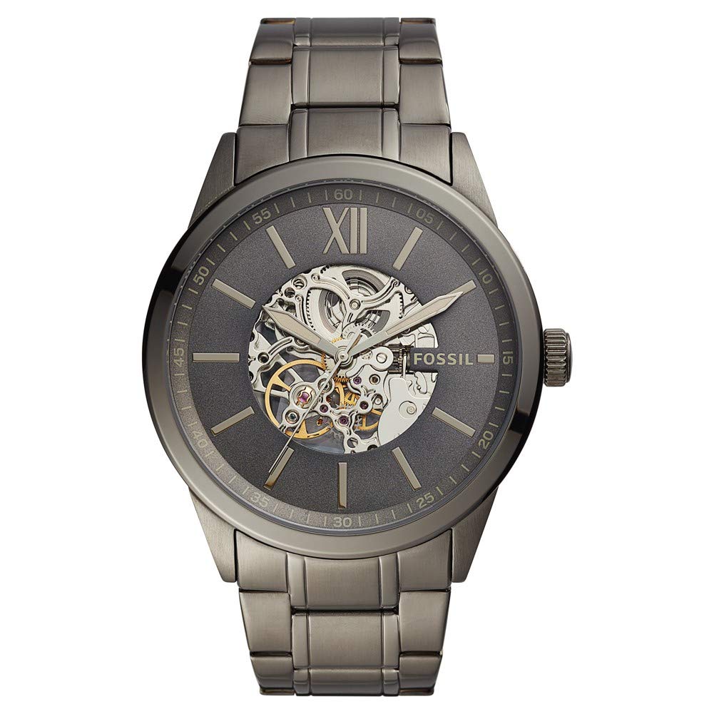 MENS 48MM FLYNN STAINLESS STEEL WATCH BQ2384, GUNMETAL