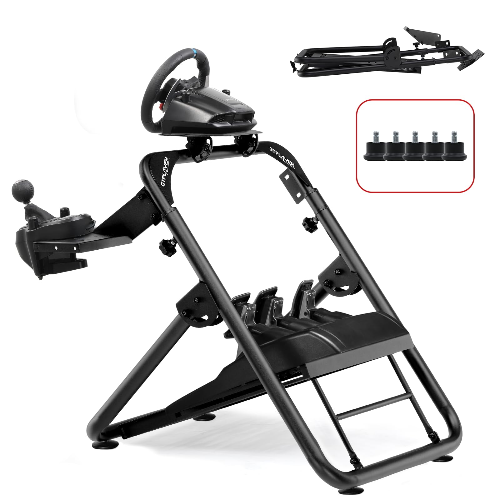GTPLAYER Sim Racing Supporto Volante G920 G29 G25 G27 G923 T300RS Regolabile Altezza Angolazione