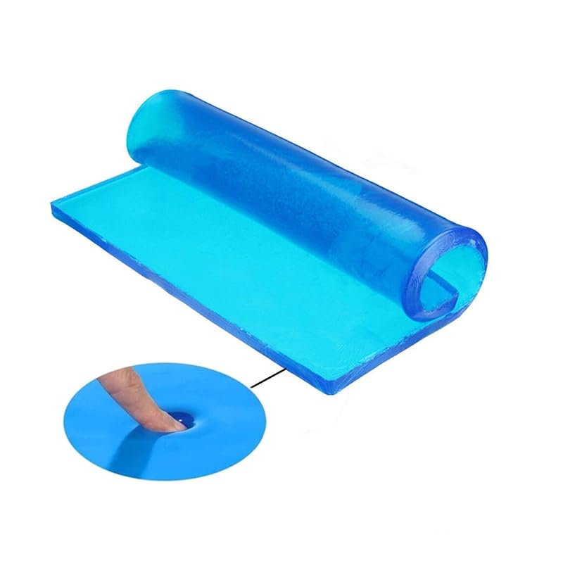Almofada de Gel para Banco de Motocicleta LisylineAuto com Absorção de Vibrações, Azul, 20 x 20 x 2 cm