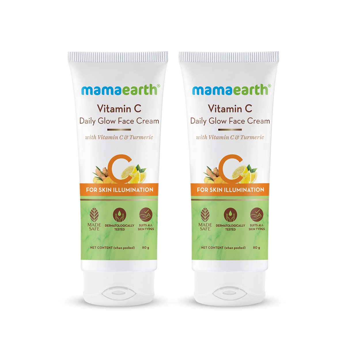 Mamaearth Vitamin C Daily Glow Face Cream With Vitamin C & Turmeric for Skin Illumination - Pack of 2